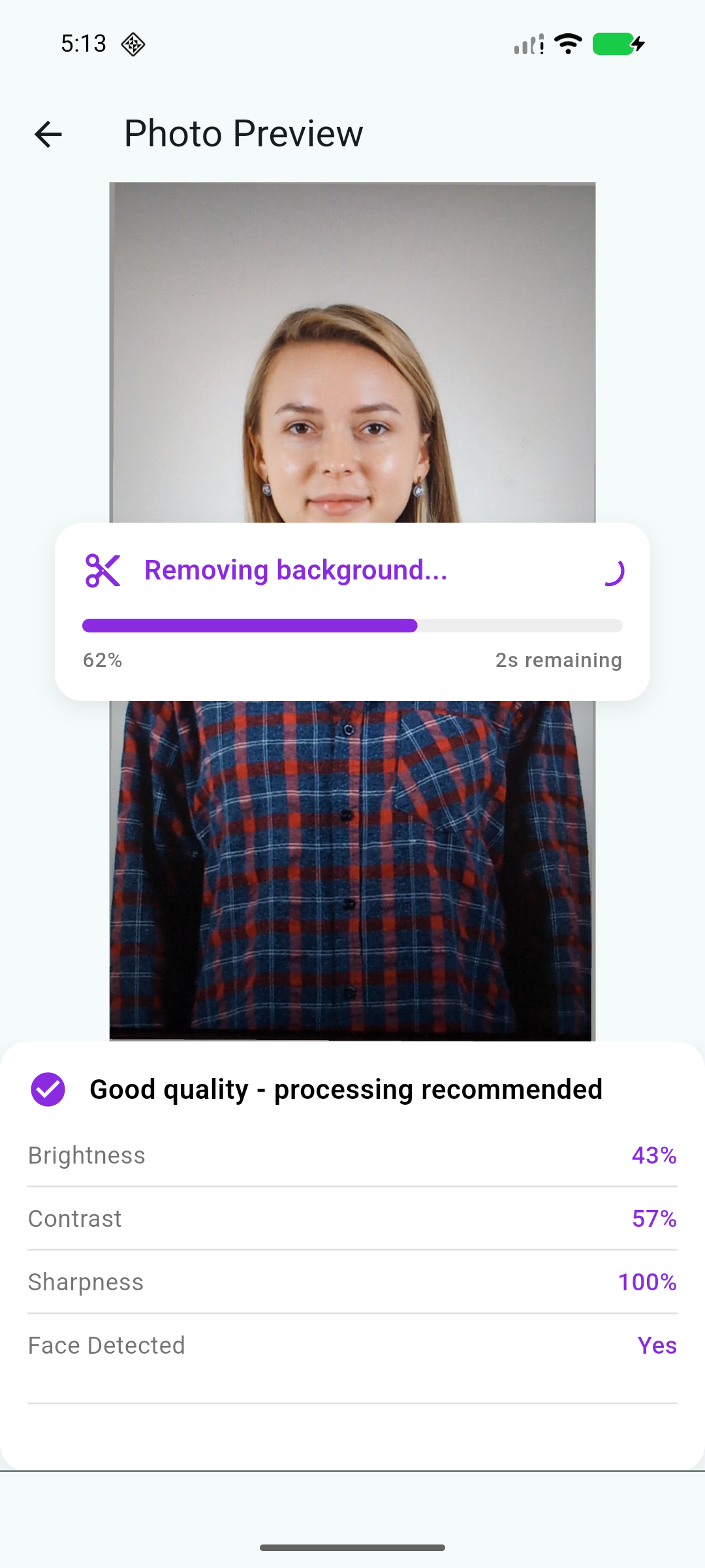 Step 2: AI processing